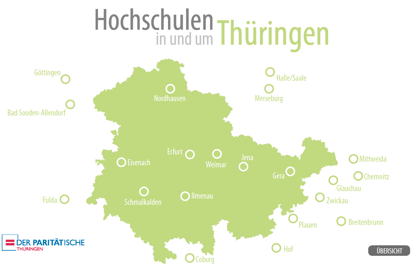 Karte Thüringen